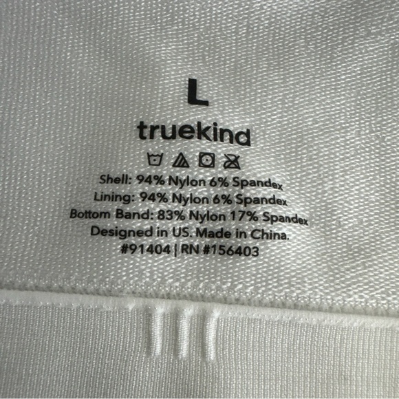 Truekind Everyday Throw-on Wireless Bralette Women's L NWT - FLAW White 0080 - Picture 8 of 9